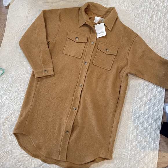 OAK + FORT Tops - Oak fort wool shirt jacket 8873 camel L